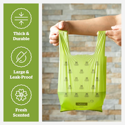 Pogi'S Large Dog Poop Bags with Handles, Fresh Scent, Extra Thick, 900 Bags