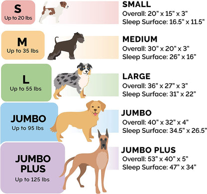 Orthopedic Dog Bed for Large Dogs W/ Removable Bolsters & Washable Cover, for Dogs up to 125 Lbs - Plush & Velvet Waves Perfect Comfort Sofa - Brownstone, Jumbo Plus/Xxl