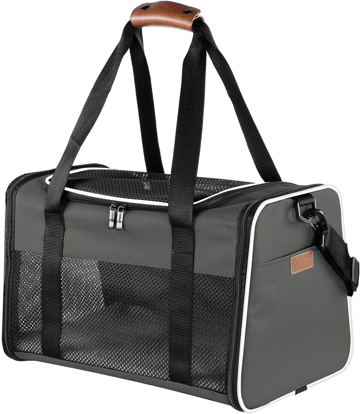 Portable Soft-Sided Cat and Dog Carrier - Foldable Pet Travel Bag for Pets up to 22 lbs, Airline Approved